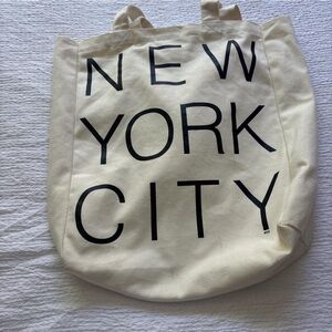 New York City Canvas Tote Bag - Cream